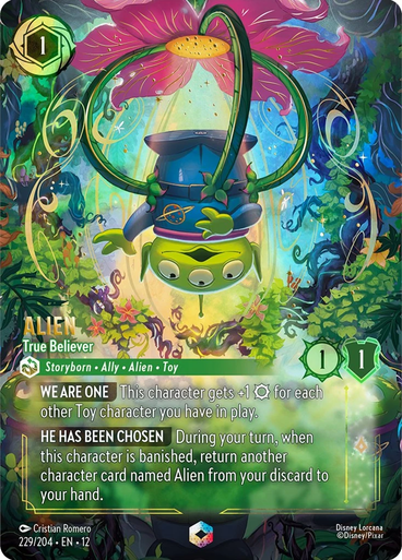 Alien - True Believer (Enchanted Rare) | Wilds Unknown、Disney Lorcana、kayou