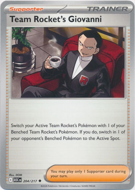 ME Ascended Heroes 204/217 Team Rocket's Giovanni、Pokemon、kayou