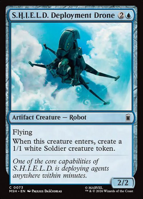 MtG Marvel Super Heroes Common FOIL S.H.I.E.L.D. Deployment Drone #73、ToyWiz、kayou