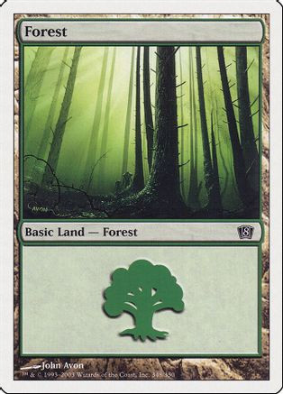 Forest (348) (8ED-348) - 8th Edition Foil、Wizards of the Coast、kayou
