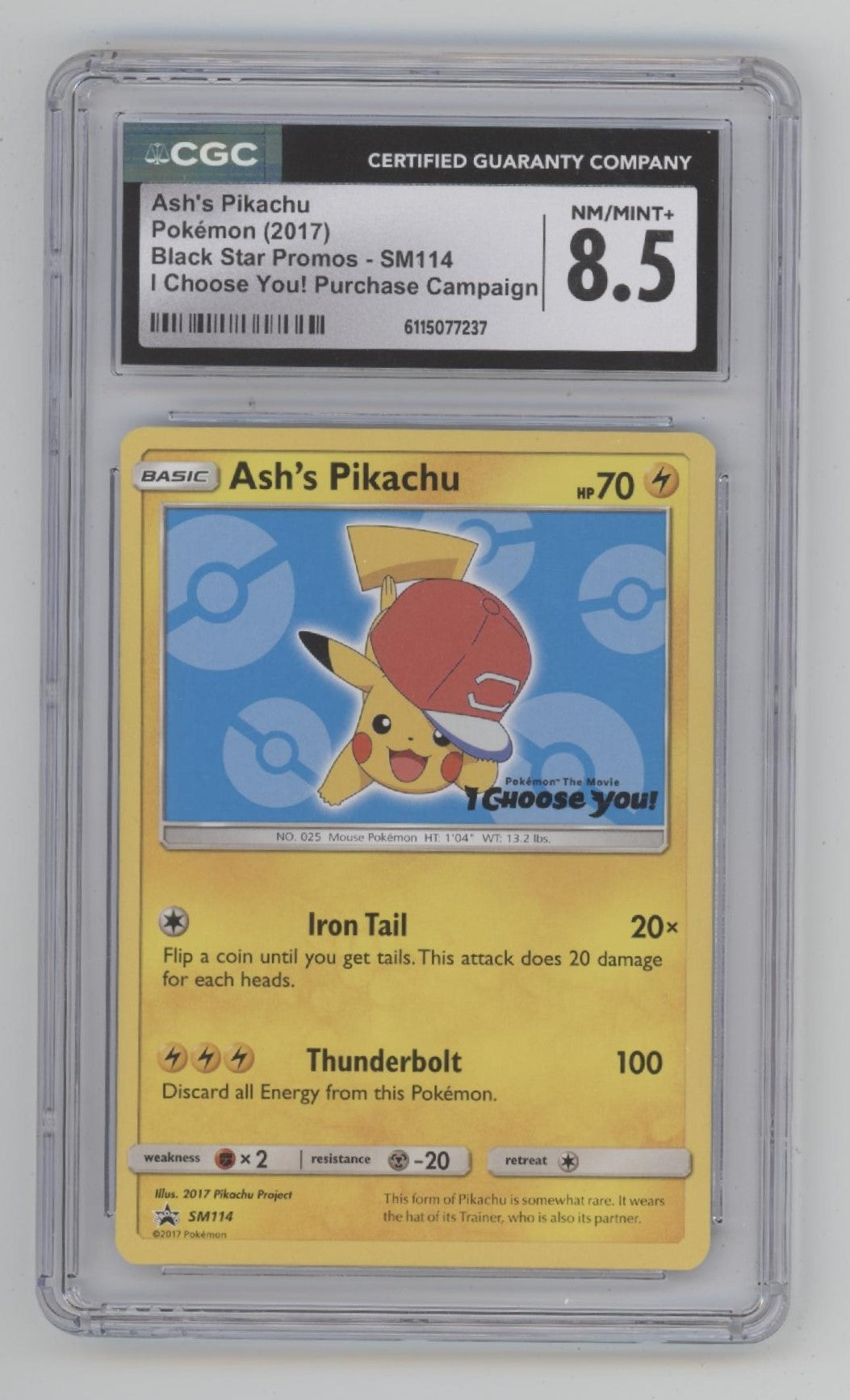 Ash's Pikachu Pokemon I Choose You! Purchase Campaign #SM114 CGC 8.5、Collector Store LLC Gaming、kayou