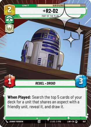 R2-D2 - Part of the Plan (Hyperspace Foil) (647) - A Lawless Time Foil、Fantasy Flight Games、kayou