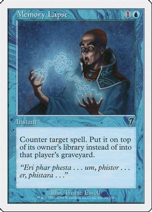 Memory Lapse (7ED-088) - 7th Edition、Wizards of the Coast、kayou