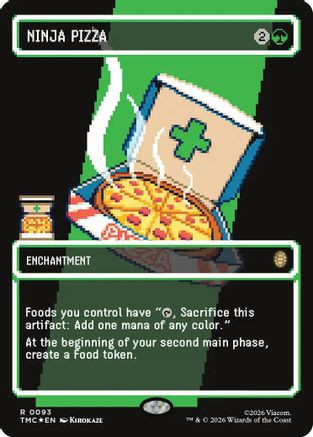 Ninja Pizza (Borderless) (Surge Foil) (TMC-093) - Commander: Teenage Mutant Ninja Turtles Foil、Wizards of the Coast、kayou