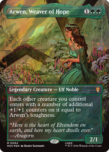 Arwen, Weaver of Hope (Borderless Art Surge Foil) | The Hobbit Commander、Magic: The Gathering、kayou