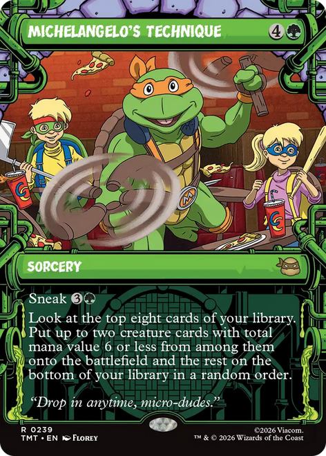 Michelangelo's Technique (Showcase Frame) | Teenage Mutant Ninja Turtles、Magic: The Gathering、kayou