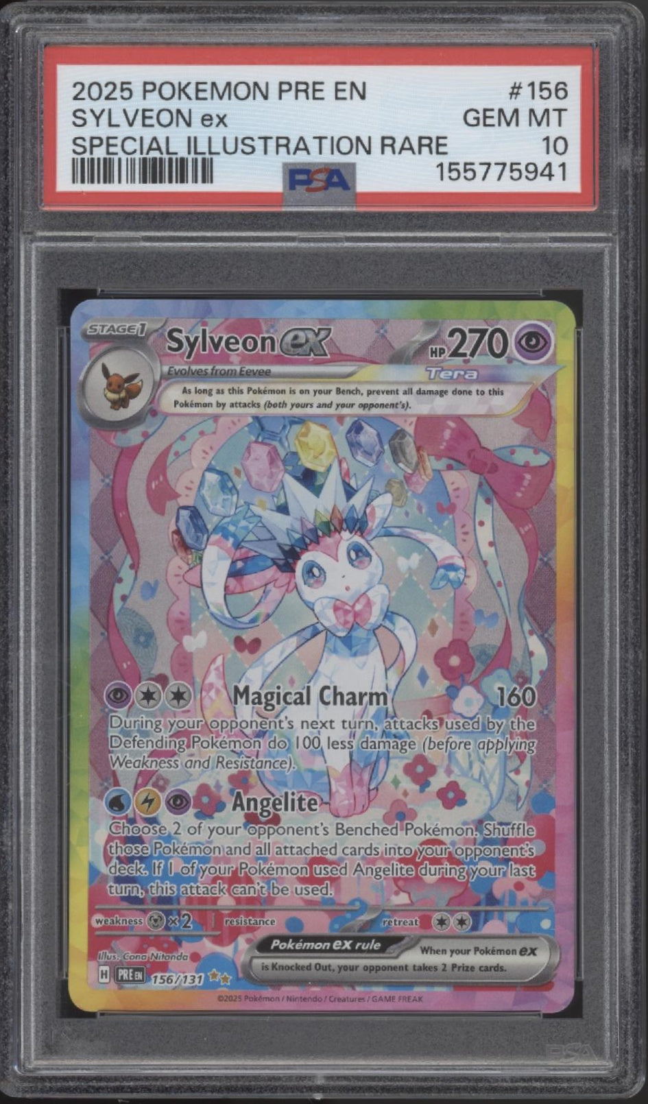 Sylveon ex Pokemon Prismatic Evolutions Special Illustration Rare #156 PSA 10、Collector Store LLC Gaming、kayou