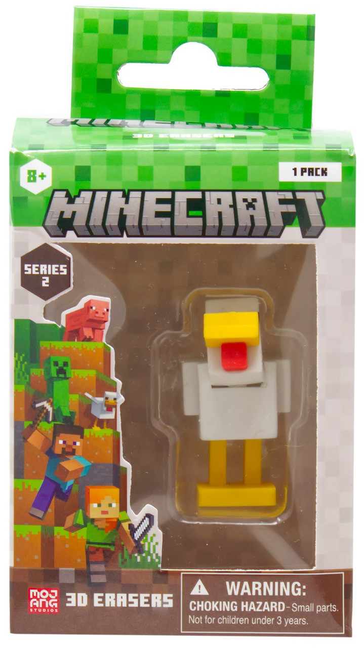 Minecraft Series 2 Chicken 2.25-Inch 3D Eraser、ToyWiz、kayou
