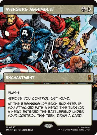 Avengers Assemble! (Borderless) (0297) (MSH-297) - Marvel Super Heroes Foil、Wizards of the Coast、kayou