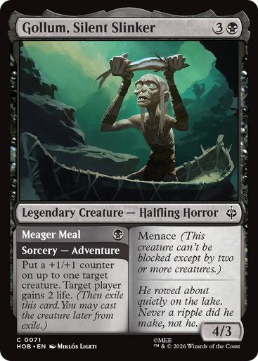 Gollum, Silent Slinker // Meager Meal (Foil) | The Hobbit、Magic: The Gathering、kayou