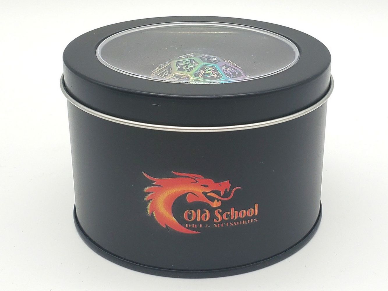 Old School Dice: Hollow Metal 50mm D100 Dragon's Head - Spectral、Old School Dice & Accessories、kayou