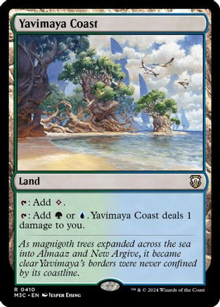 Yavimaya Coast (Ripple Foil) (M3C-410) - Modern Horizons 3 Commander Foil、Wizards of the Coast、kayou