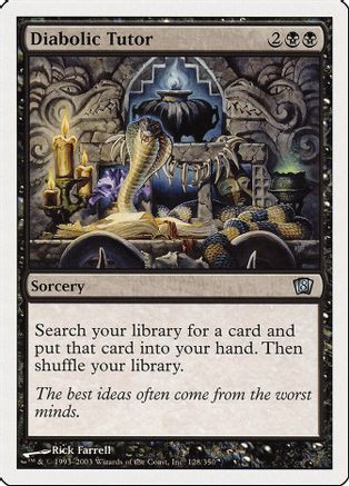 Diabolic Tutor (8ED-128) - 8th Edition、Wizards of the Coast、kayou