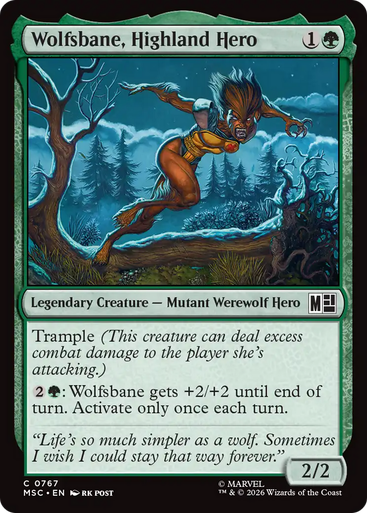 Wolfsbane, Highland Hero (Foil) | Marvel Super Heroes Commander、Magic: The Gathering、kayou