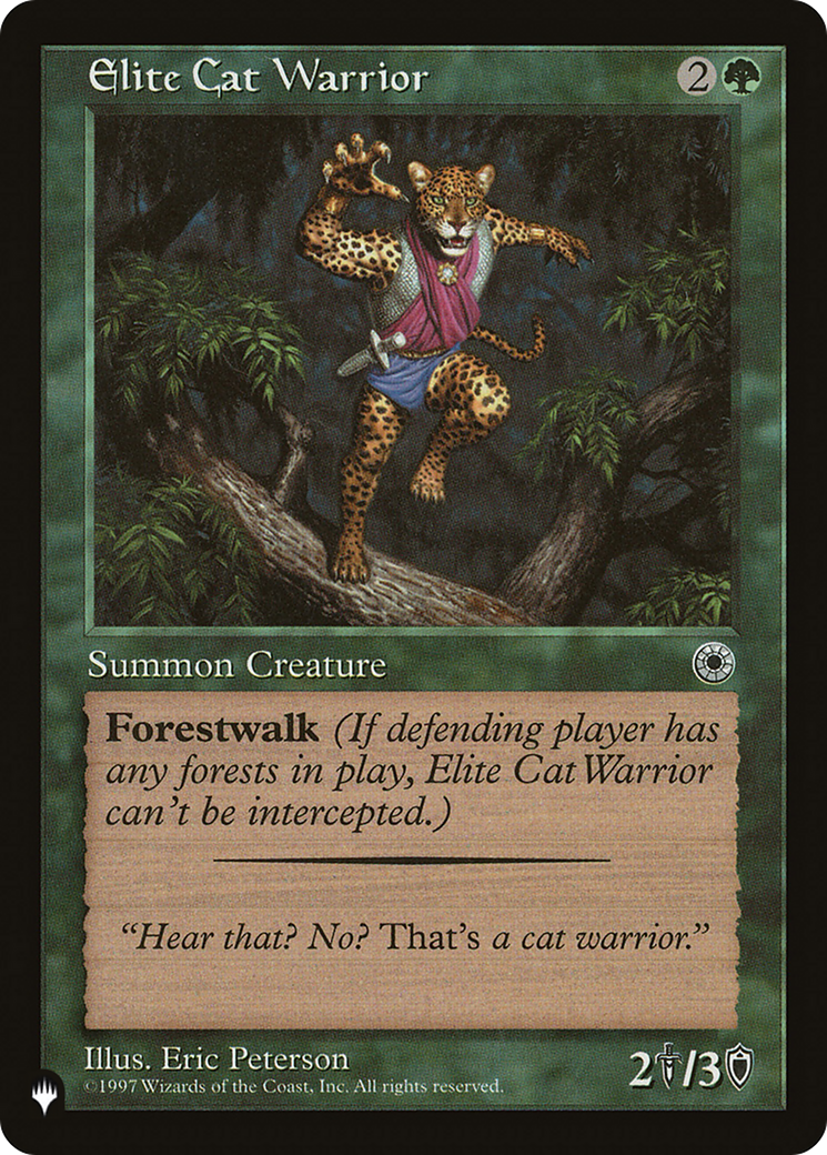 Elite Cat Warrior (Flavor Text) (LIST-) - The List、Wizards of the Coast、kayou