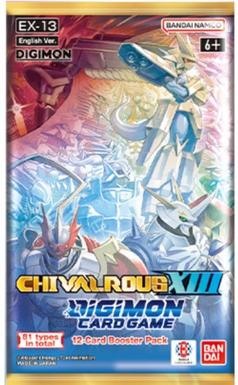 Digimon Card Game Chivalrous XIII Extra Booster Pack EX13 ENGLISH, 12 Cards (Pre-Order ships October)、ToyWiz、kayou