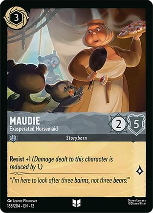 Maudie - Exasperated Nursemaid (188/204) - Wilds Unknown Cold Foil、Ravensburger、kayou