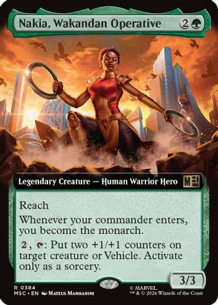 Nakia, Wakandan Operative (Extended Art) (MSC-384) - Commander: Marvel Super Heroes、Wizards of the Coast、kayou