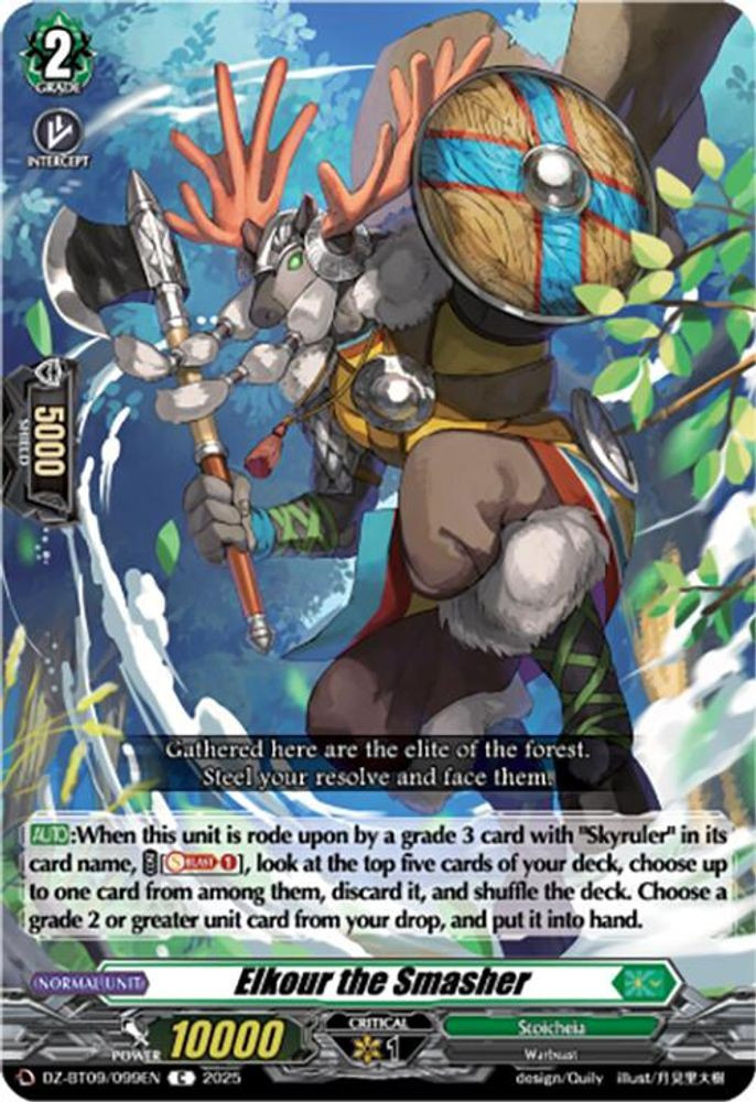 Cardfight Vanguard Trading Card Game Super Brave Detonation Common Elkour the Smasher DZ-BT09/099EN、ToyWiz、kayou