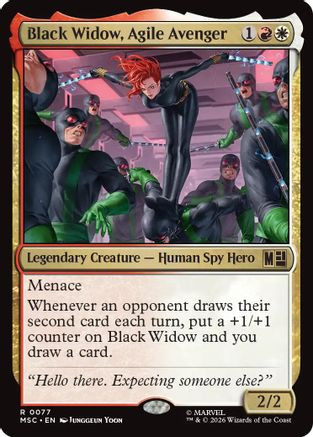 Black Widow, Agile Avenger (Surge Foil) (MSC-077) - Commander: Marvel Super Heroes Foil、Wizards of the Coast、kayou