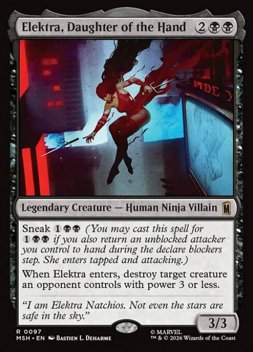 MtG Marvel Super Heroes Rare Elektra, Daughter of the Hand #97、ToyWiz、kayou