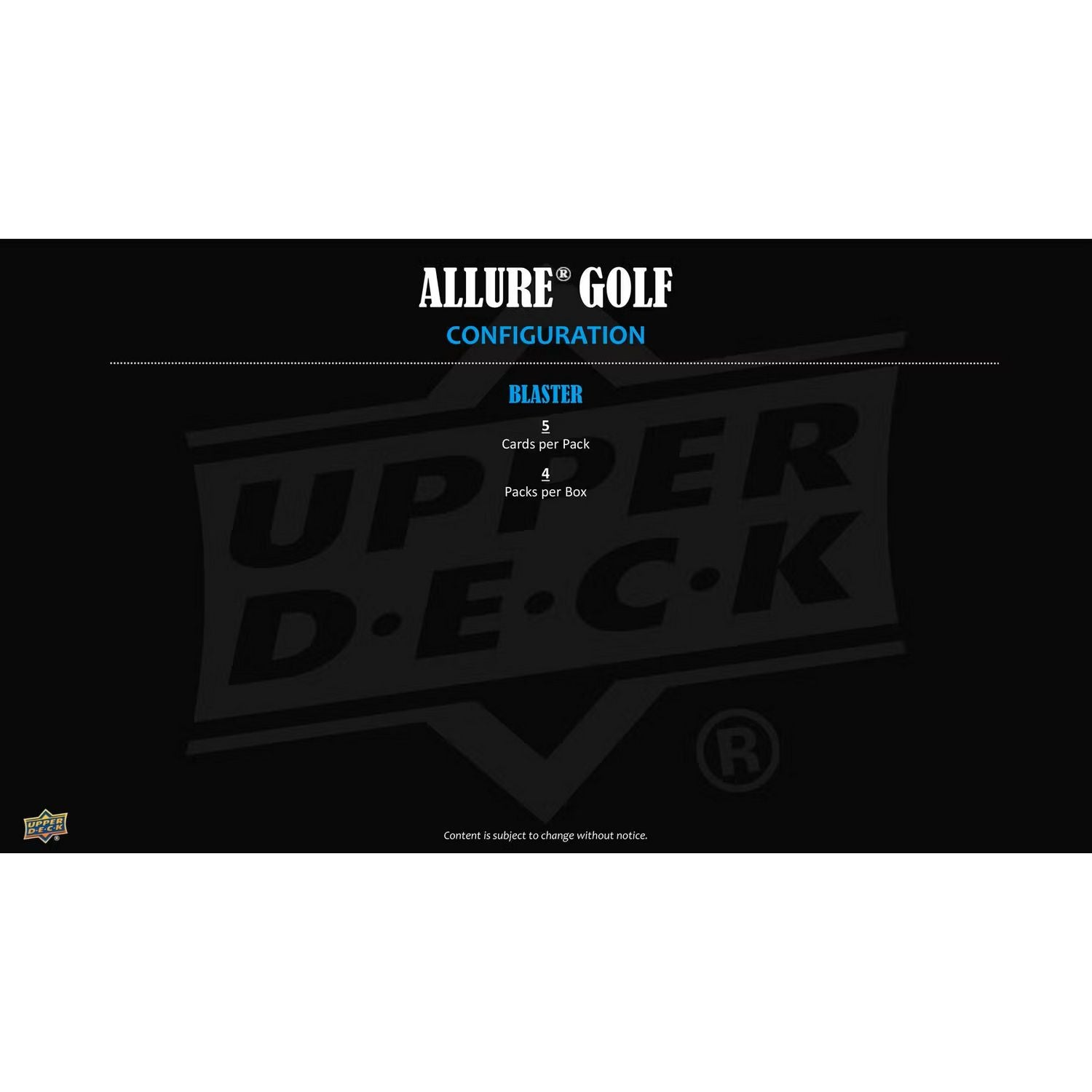 2026 Upper Deck Allure Golf Blaster Box、Upper Deck、kayou