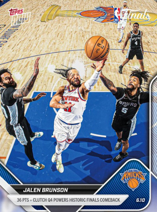NBA New York Knicks 2025-26 NOW Basketball Jalen Brunson #337 36 Points, Historic Game 4 Finals Comeback!、ToyWiz、kayou