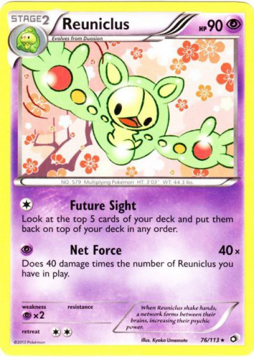 Pokemon Black & White Legendary Treasures Rare Reuniclus #76 Reverse Holo、ToyWiz、kayou