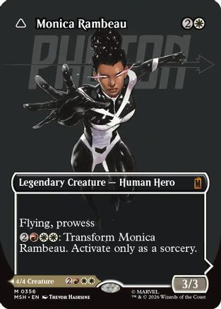 Monica Rambeau (Borderless) (0356) (MSH-356) - Marvel Super Heroes Foil、Wizards of the Coast、kayou