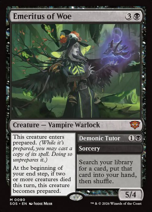 MtG Secrets of Strixhaven Mythic Rare FOIL Emeritus of Woe // Demonic Tutor #80、ToyWiz、kayou