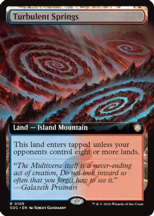 Turbulent Springs (Extended Art) (SOC-105) - Commander: Secrets of Strixhaven、Wizards of the Coast、kayou