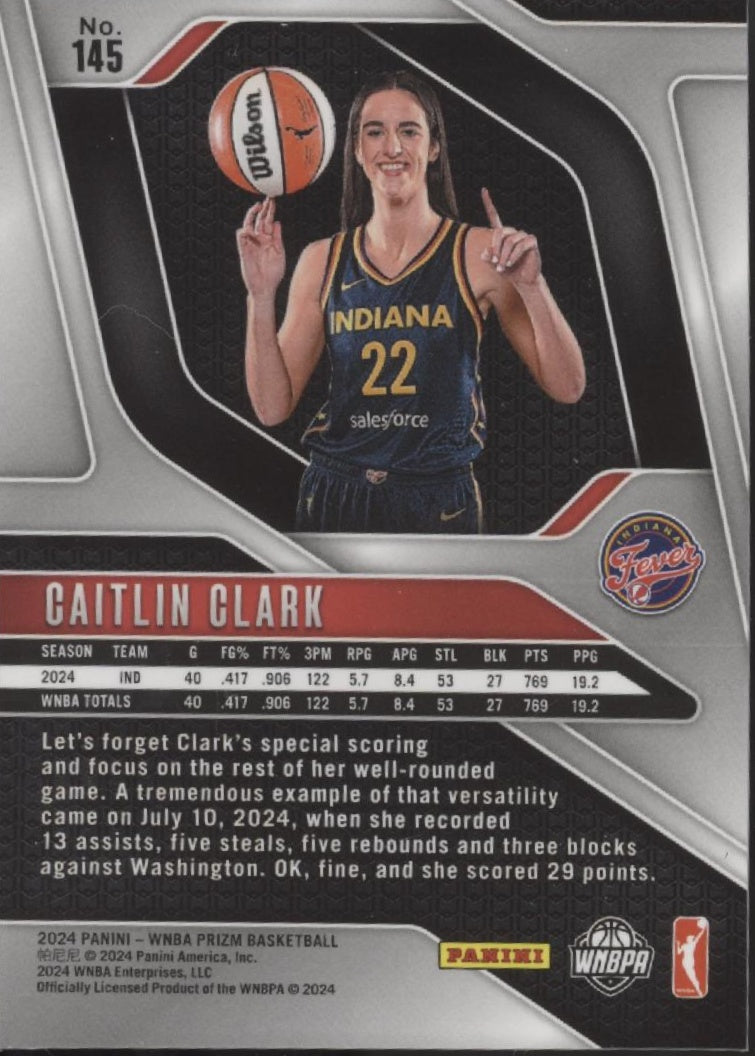 Caitlin Clark 2024 Panini WNBA Prizm RC #145、Collector Store LLC、kayou
