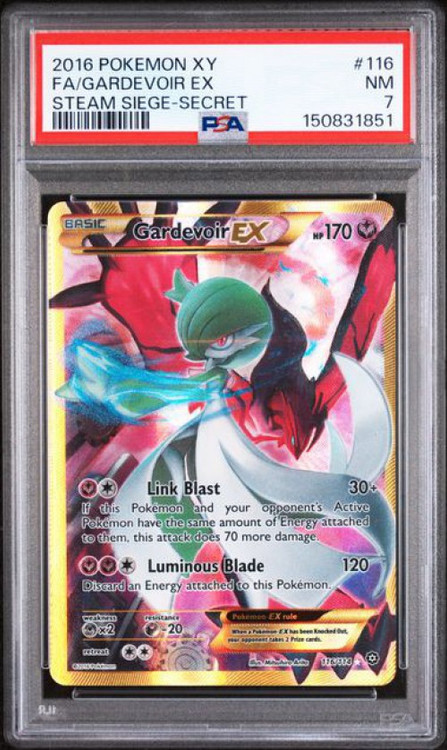 Pokemon Steam Siege Ultra Rare Gardevoir EX #116 PSA 7、ToyWiz、kayou