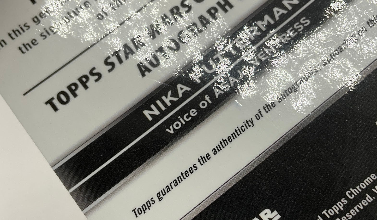 Nika Futterman as Asajj Ventress 2025 Topps Chrome Black Star Wars Auto #CB-NF、Collector Store LLC、kayou