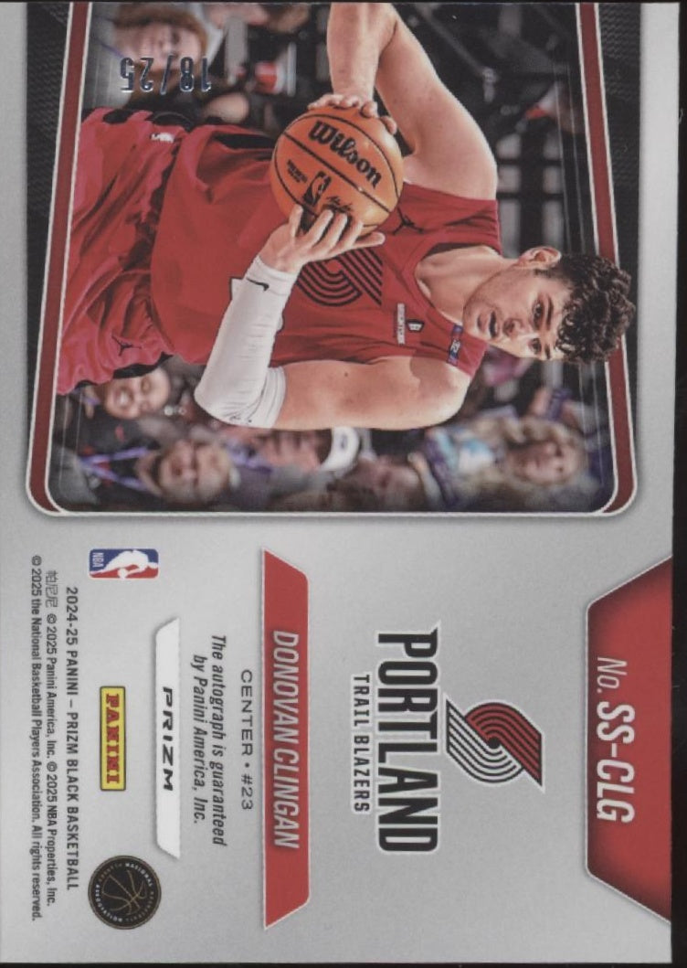 Donovan Clingan 2024-25 Prizm Black Sensational Signatures Mojo RC Auto 18/25、Collector Store LLC、kayou