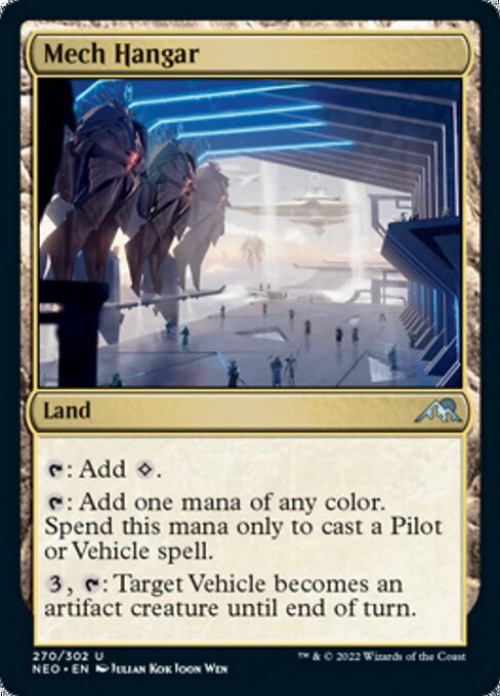 MtG Trading Card Game Kamigawa Neon Dynasty Uncommon FOIL Mech Hangar #270、ToyWiz、kayou