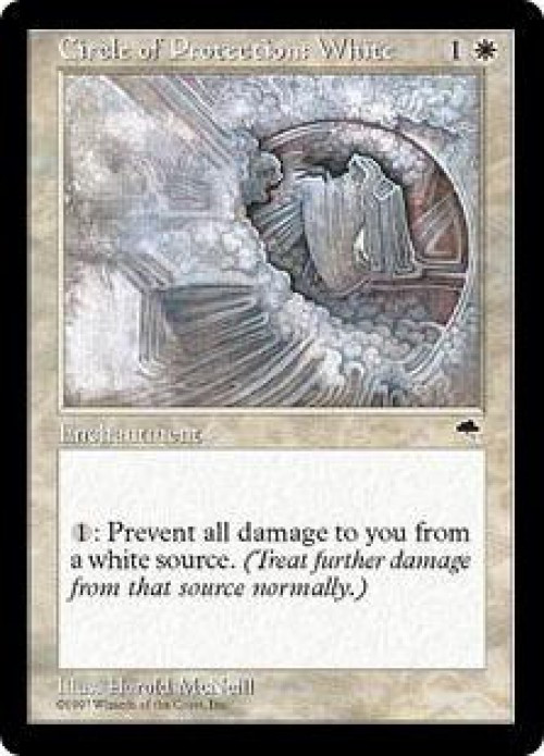 MtG Tempest Common Circle of Protection: White #13 Lightly Played、ToyWiz、kayou