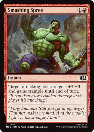 Smashing Spree (MSC-555) - Commander: Marvel Super Heroes、Wizards of the Coast、kayou