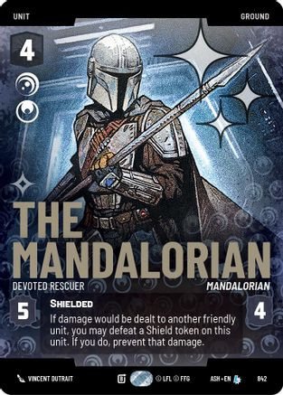 The Mandalorian - Devoted Rescuer (Prestige Foil) (842) - Ashes of the Empire Foil、Fantasy Flight Games、kayou