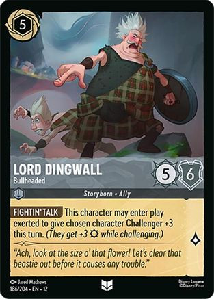Lord Dingwall - Bullheaded (186/204) - Wilds Unknown Cold Foil、Ravensburger、kayou