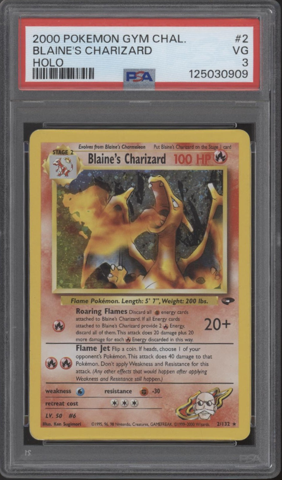 Blaine's Charizard Pokemon Gym Challenge Holo #2 PSA 3、Collector Store LLC Gaming、kayou