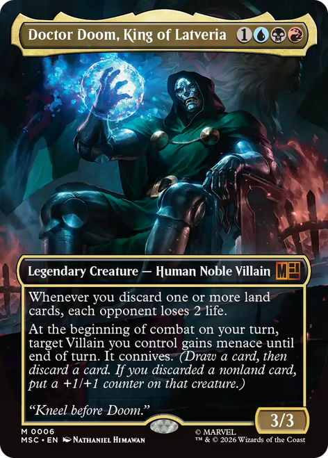 Doctor Doom, King of Latveria (Borderless Art) | Marvel Super Heroes Commander、Magic: The Gathering、kayou