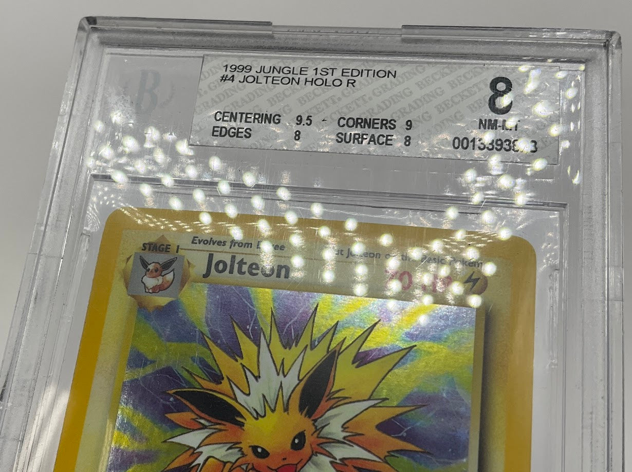 Jolteon Pokemon Jungle Holo 1st Edition #4 Beckett 8、Collector Store LLC Gaming、kayou