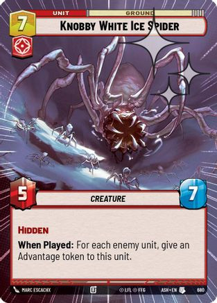 Knobby White Ice Spider (Hyperspace Foil) (680) - Ashes of the Empire Foil、Fantasy Flight Games、kayou