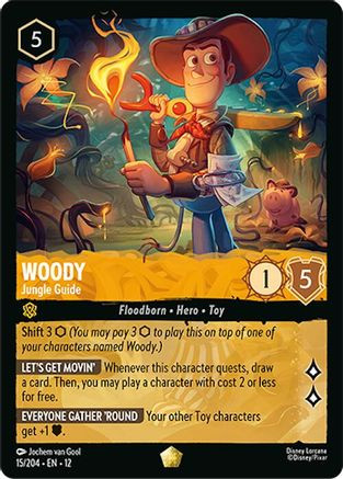 Woody - Jungle Guide (15/204) - Wilds Unknown Cold Foil、Ravensburger、kayou