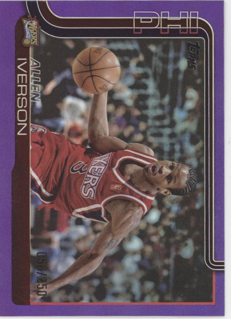 Allen Iverson 2025 Topps Flagship Purple Holo 056/250 #253、Collector Store LLC、kayou