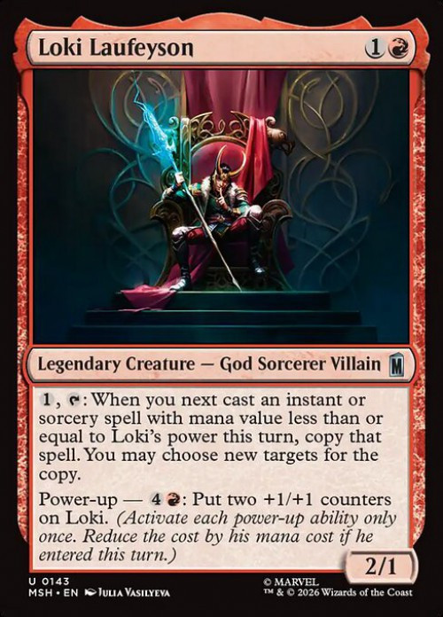 MtG Marvel Super Heroes Uncommon Loki Laufeyson #143、ToyWiz、kayou