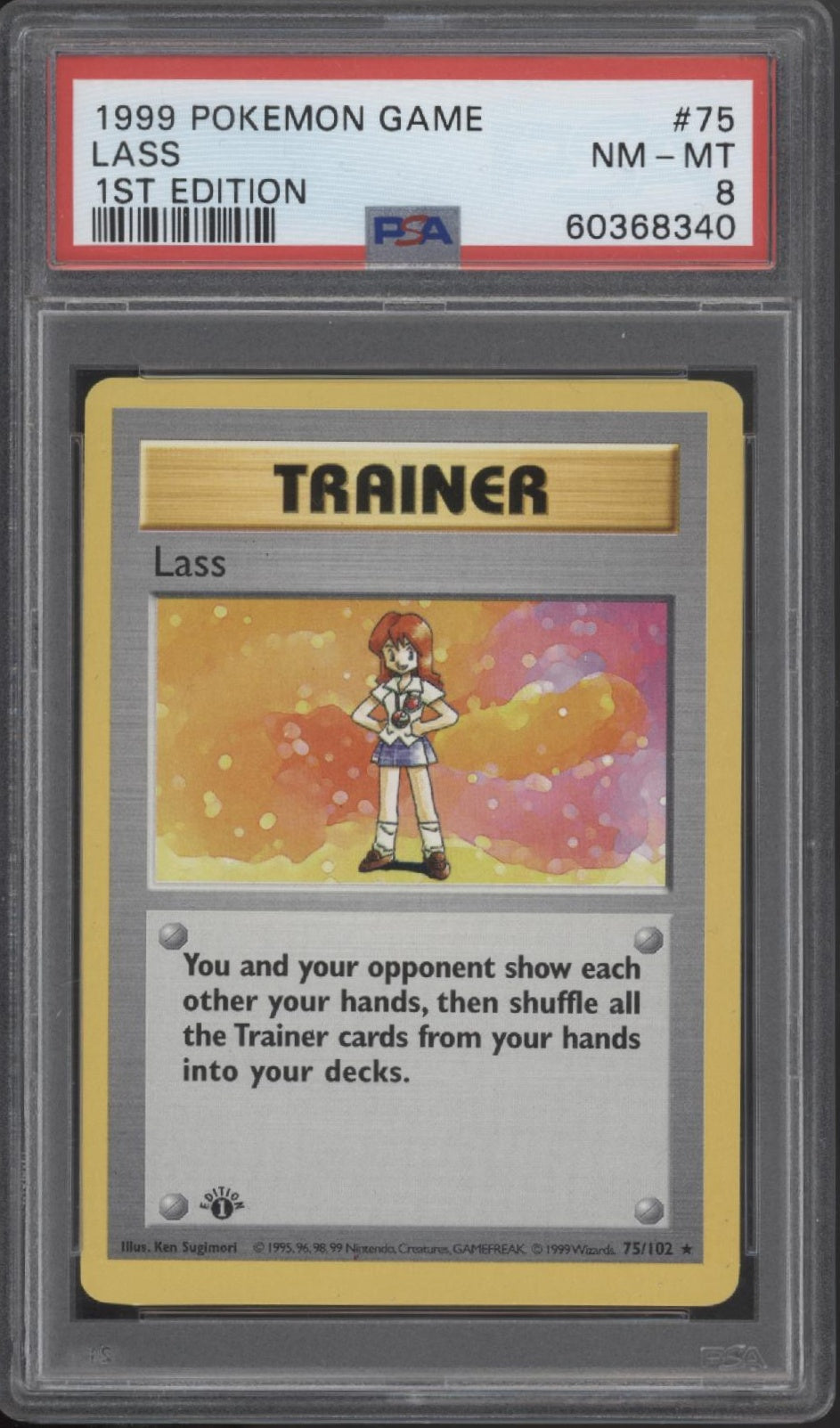 Lass Pokemon Base Set 1st Edition #75 PSA 8、Collector Store LLC Gaming、kayou
