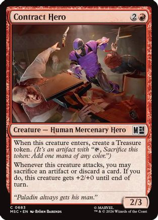 Contract Hero (MSC-683) - Commander: Marvel Super Heroes Foil、Wizards of the Coast、kayou