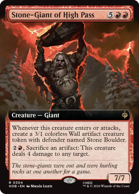 Stone-Giant of High Pass (Extended Art Foil) | The Hobbit、Magic: The Gathering、kayou